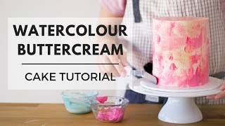 Watercolour Painted Buttercream Tutorial - How to Textured Cake Effect by Sugar Sugar Cakes 37,385 views 4 years ago 8 minutes, 12 seconds