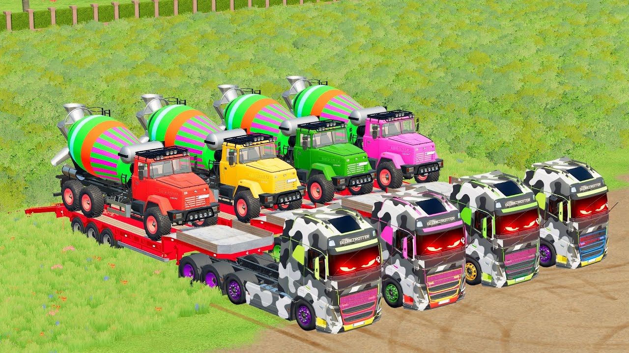 Transporting HUGE Mixer Trucks with Powerful MAN Trucks 🚚💪 | Farming Simulator 22 Gameplay 