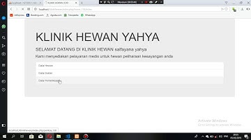 Demo aplikasi klinik hewan