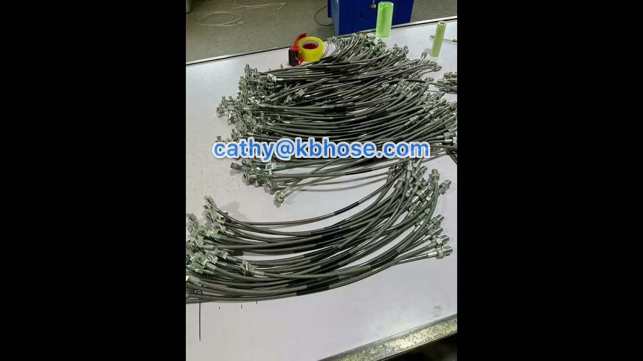 AN3 stainless steel braided brake hose line assembly, can custom. 