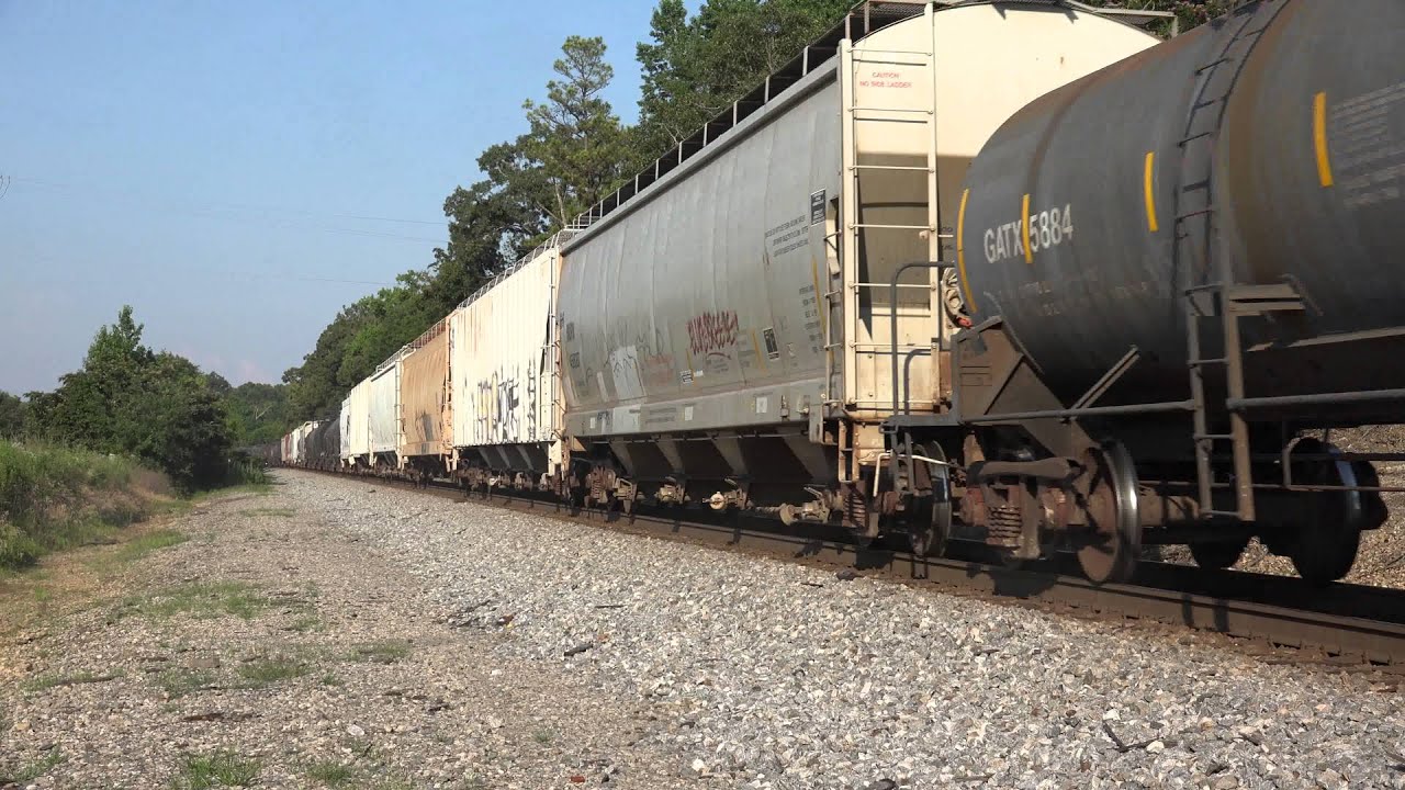 NS SD70 2574 leads 345 at Vance, Alabama YouTube
