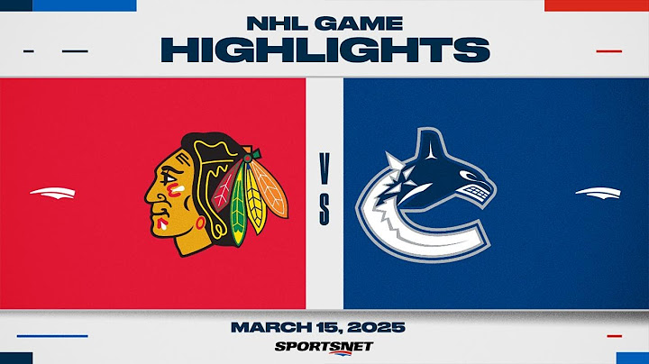 NHL Highlights | Blackhawks vs. Canucks - March 15, 2025