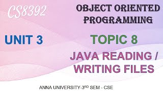 JAVA READING / WRITING FILES