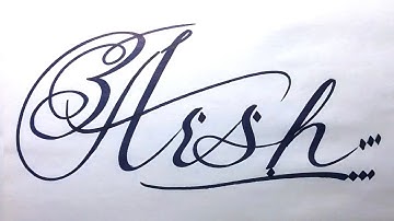 Arsh Name Signature Calligraphy Status | How to Cursive write with cut Marker #arsh @arsh