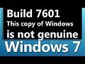 Build 7601 This Copy Of Windows Is Not Genuine كيفية إزالة ويندوز نسخة ليست اصلية Build 7601 This Copy Of Windows Is Not Genuine كيفية إزالة ويندوز نسخة ليست اصلية