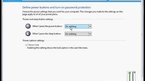 How to change what the power buttons do in Microsoft Windows Server 2012