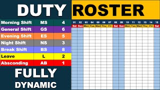 How to create a work schedule in Excel
