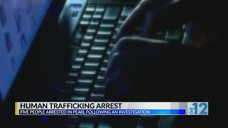 Five arrested after undercover human trafficking operation in Pearl