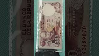 Billetes de cinco mil pesos, información.