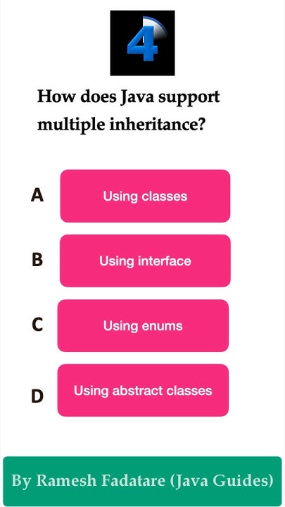 Java Quiz 5 - How does Java support multiple inheritance? #java # ...