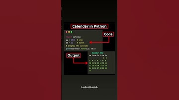 📅 Calendar in Python | Python Project for Beginners | Python Shorts 🚀 #python