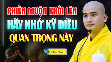 Khi Phiền Muộn Khởi Lên Hãy Nhớ Kỹ Điều Quan Trọng Này - Thầy Thích Minh Thiền