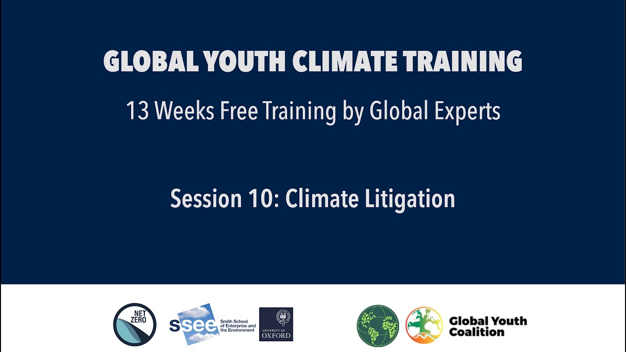 Global Youth Climate Training | Session 10 | Climate Litigation FRENCH