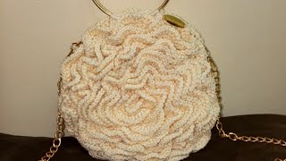 شنطة تريندي كروشي وردة زكزاك 🌹👜 | فخامة الكروشي اليدوي بكل غرزة!super easy crochet bag 💯✅
