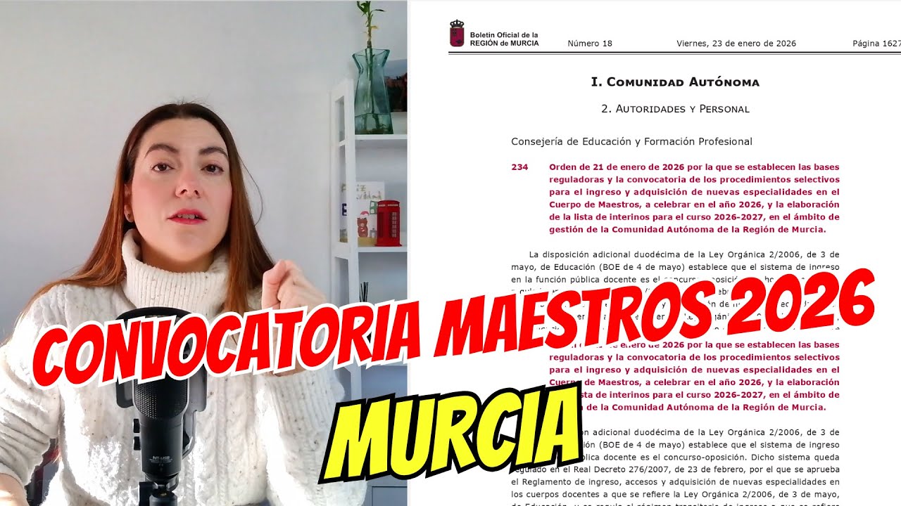 CONVOCATORIA MAESTROS 2026: Murcia