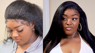 I am in LOVE! 4C EDGES KINKY STRAIGHT WIG from LUVWIN | Kinky Straight Hair by TATIAUNNA 2,056 views 11 months ago 8 minutes, 50 seconds
