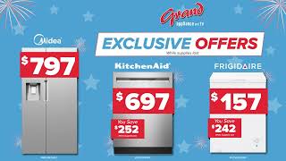 Grand Appliance Inventory Blowout Sale 6/22 - 7/13