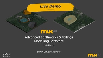 Muk3D - Advanced earthworks & tailings modelling software demo - 30 April 2025 .