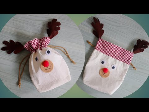 DIY Cute Gift Bags | Drawstring Fabric Easy Tutorial