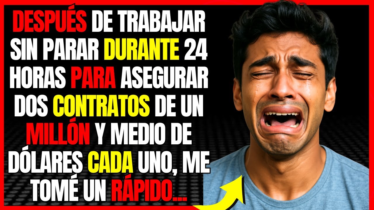 Después de trabajar sin parar durante 24 horas para asegurar dos contratos de un millón y medio de..