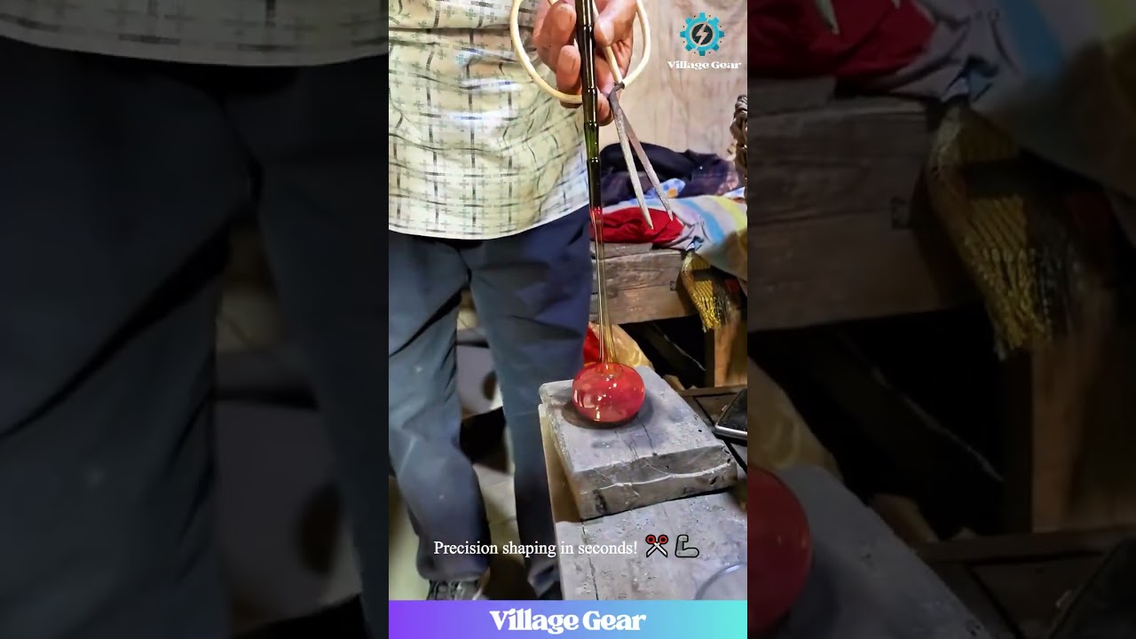 BLOWING Molten Glass into Perfect Spheres! 🕯️ Watch This Ancient Craftsmanship in Action! 