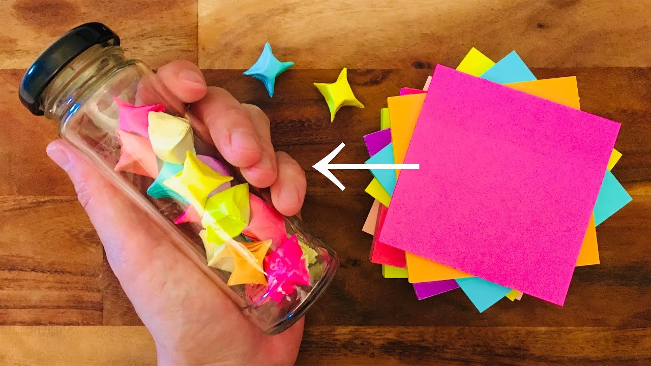 Sticky Note Origami - Lucky Star 