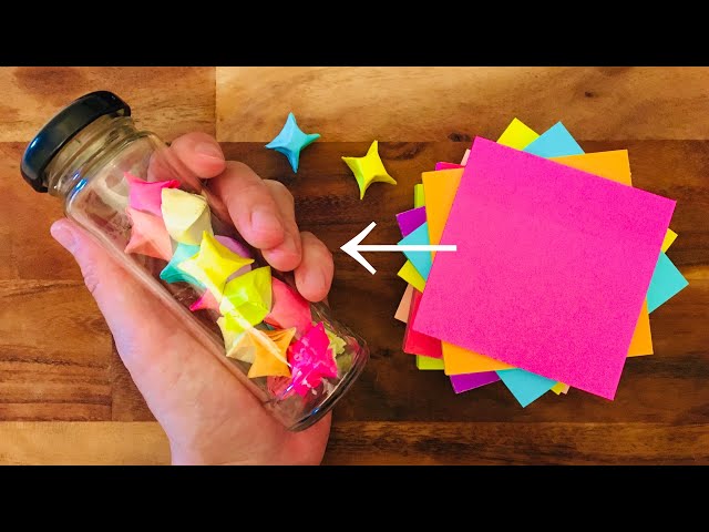 Origami Lucky Star Tutorial ⭐️ Easy DIY ⭐️ Paper Kawaii 