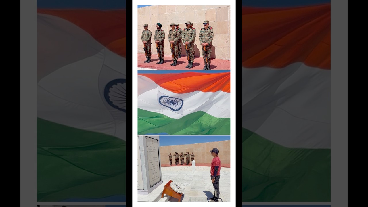 With Indian Army at Rezang La War Memorial..