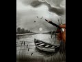 Pencil Drawing Sunset Scenery for Beginners | Easy Step by Step Landscape Tutorial
