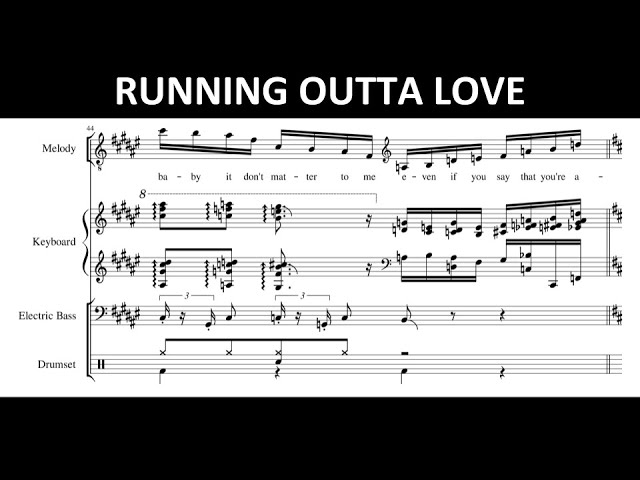 Running Outta Love- Jacob Collier Feat. Tori Kelly (Transcription)