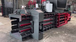 160Ton Fully Automatic Horizontal Hydraulic Baler | Waste Cardboard Plastic Auto Baling Machine