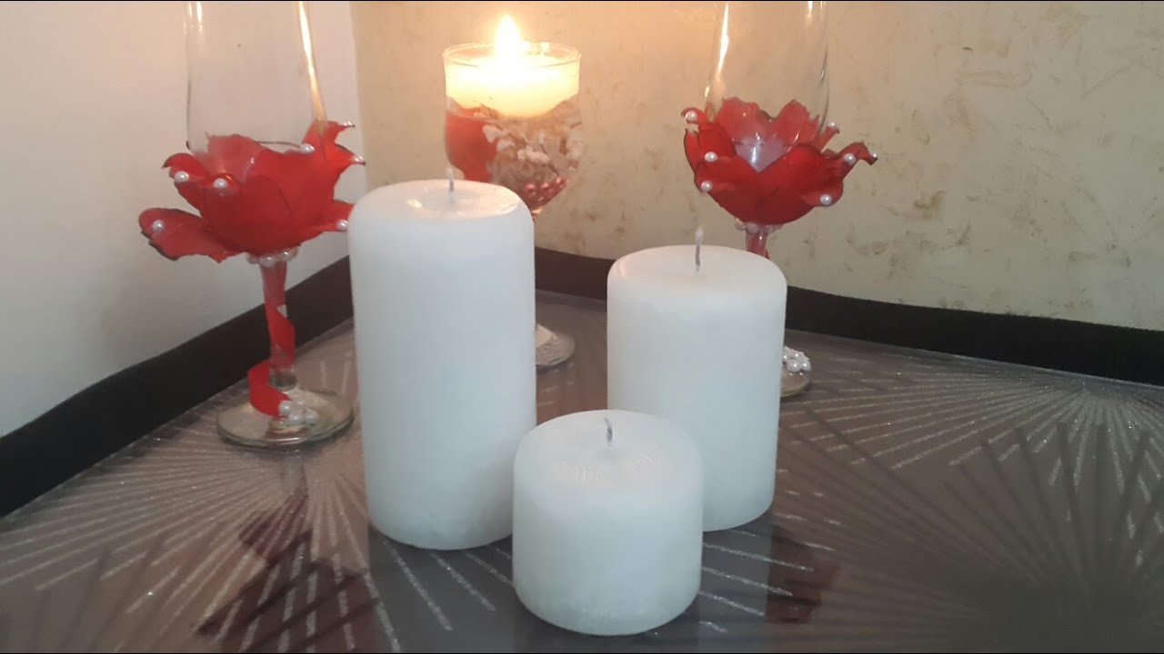 مشروع مصغر  : صناعة شموع كبيرة للديكور تكلفةبسيطة نتيجة مرضية طريقة تزيينها في الفيديو التالي