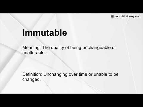 Immutable Meaning