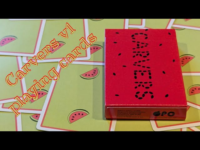 【新品未開封】CARVERS Playing Cards V1-2【レアデック】 Daily deck review day 307 - Carvers v1 Watermelon playing cards By