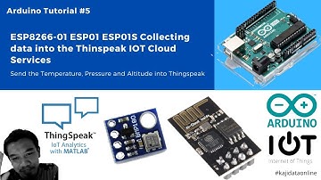 Arduino Tutorial 5: ESP8266-01 ESP01 ESP01S Log data in ThingSpeak IOT Cloud Services [Malay Sub]