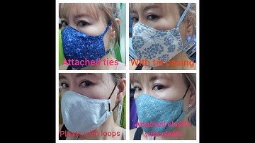 Creative Grids Face Mask Template (CGRFACE) Tips for Adding Filter Pocket and Tie Casing - updated