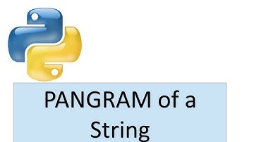 Python Tutorial 10: check if the string is pangram