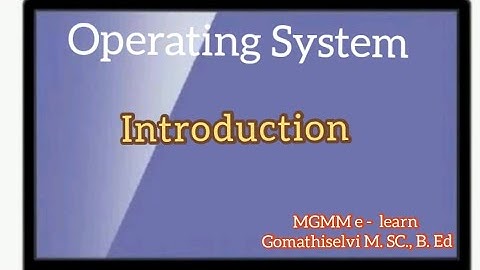 What is Operating system/ Types of Operating system Tamil