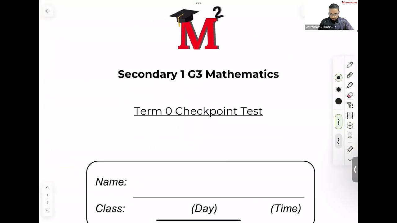 Jan 03   AY2026, S1 G3 Math, Saturday, 4 00PM to 5 30PM, Tampines