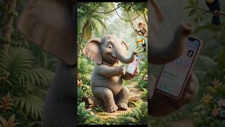 👉 मोबाइल वाला हाथी 📱🐘😂 | Funny Jungle Story |#Shorts#FunnyStory#JungleStory
