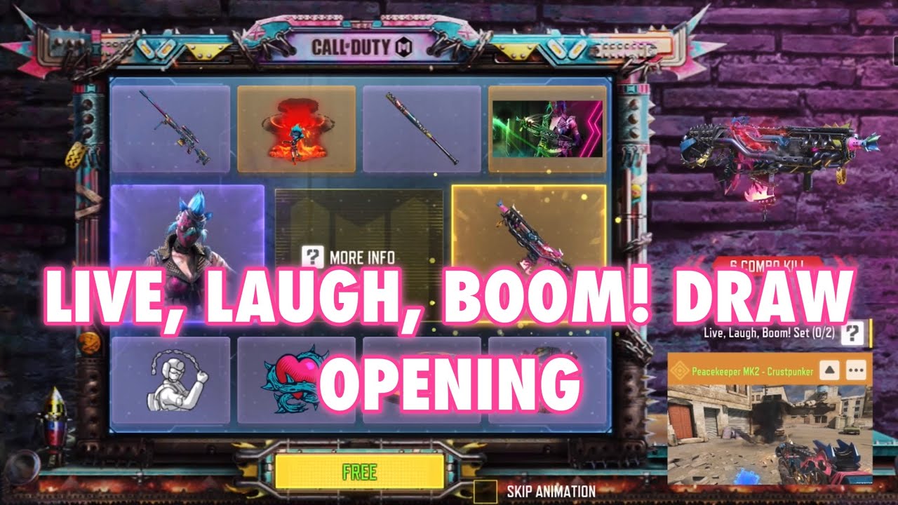 LIVE, LAUGH, BOOM! DRAW OPENING - COD Mobile