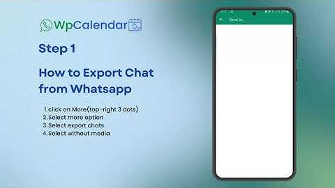 How to use WpCalendar -Whatsapp Chat to calendar events tool