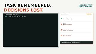 Stop Losing Context Between Coding-Agent Sessions | Agent Context Crystallization