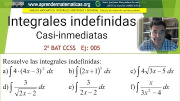 Integrales indefinidas reducibles a inmediatas. 2bat ccnn2 22. José Jaime Mas.