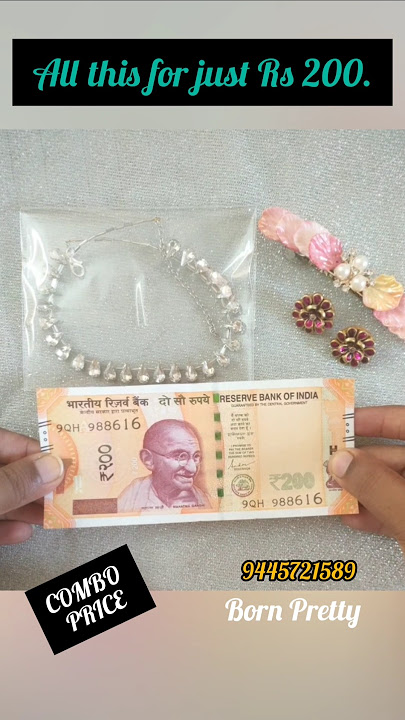 All this for just Rs 200 #bornpretty2024 #shortsviral #whitestonenecklace #kundanearring #centerclip