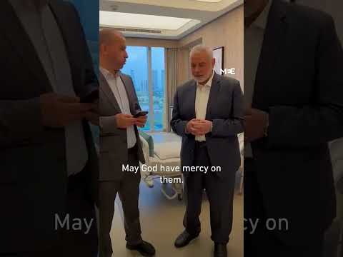 The moment Ismail Haniyeh received news his sons and grandchildren had been killed in Gaza