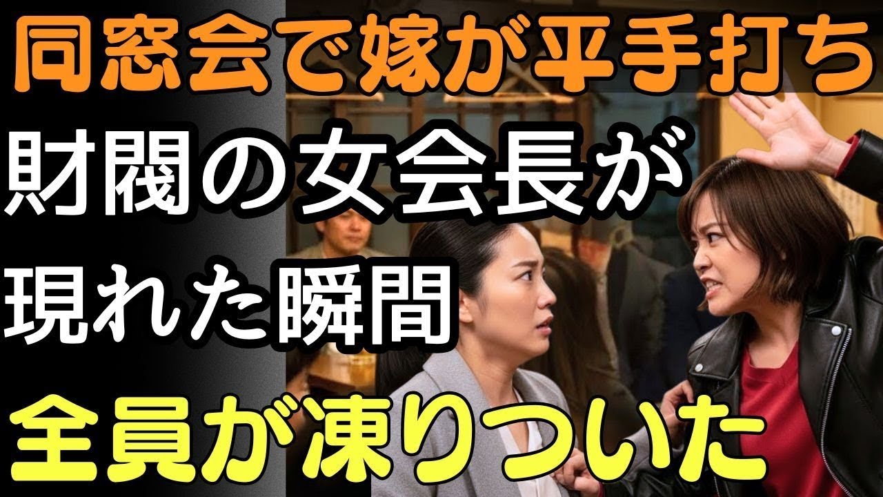 同窓会で平手打ちされた嫁…しかし“財閥の女会長”が現れた瞬間、全員が凍りついた   人生の教訓