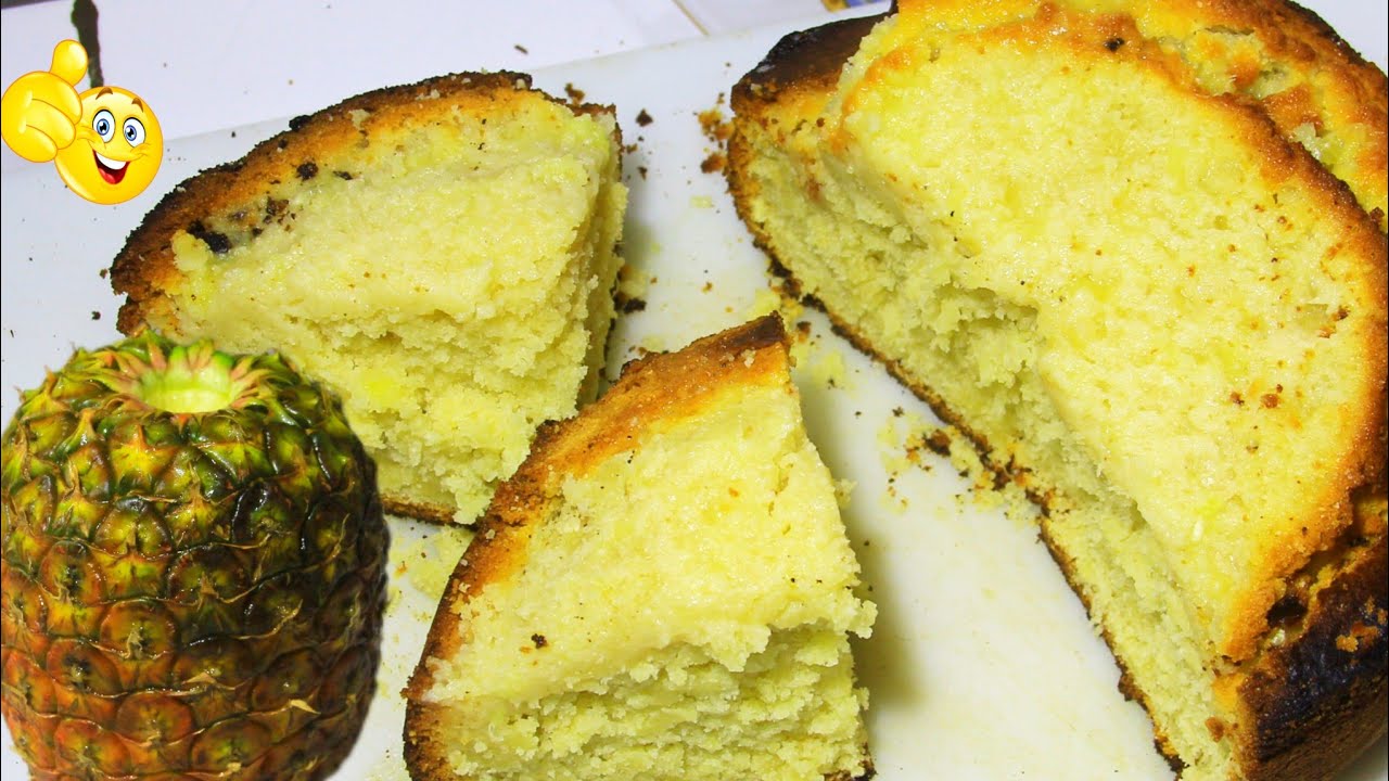 Выпечка ананасового пирога без муки, прибыльная // Простой рецепт домашнего ананасового пирога