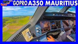 AIRBUS A350XWB landing at Mauritius Airport | Flight Deck GoPro View