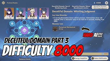 Raiden National Team vs Deceitful Domain: Whirling Judgment Difficulty 8000 | Genshin Impact